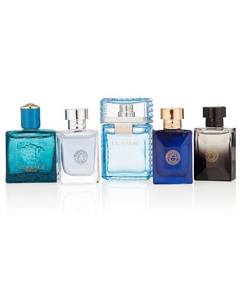 versace men's 5 pc deluxe miniature fragrances gift set|macy's Versace gift set.